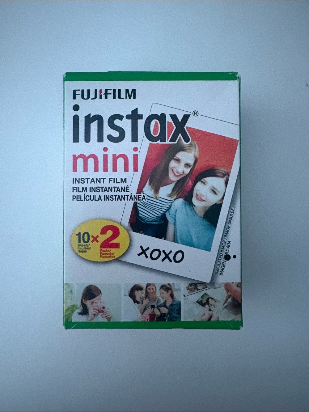 Fujifilm Instax Mini Film Pack - White with Green and Pink Accents
